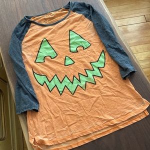 3/4 sleeve pumpkin shirt